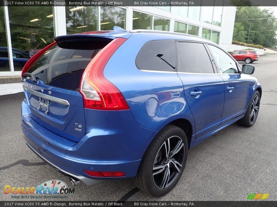 2017 Volvo XC60 T6 AWD R-Design Bursting Blue Metallic / Off Black Photo #3