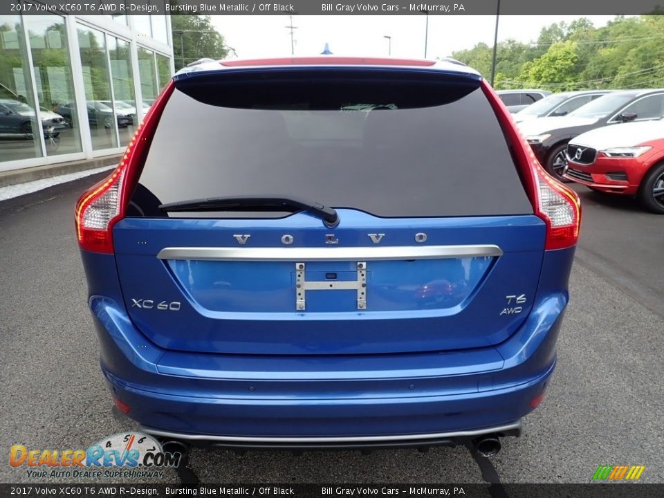 2017 Volvo XC60 T6 AWD R-Design Bursting Blue Metallic / Off Black Photo #4