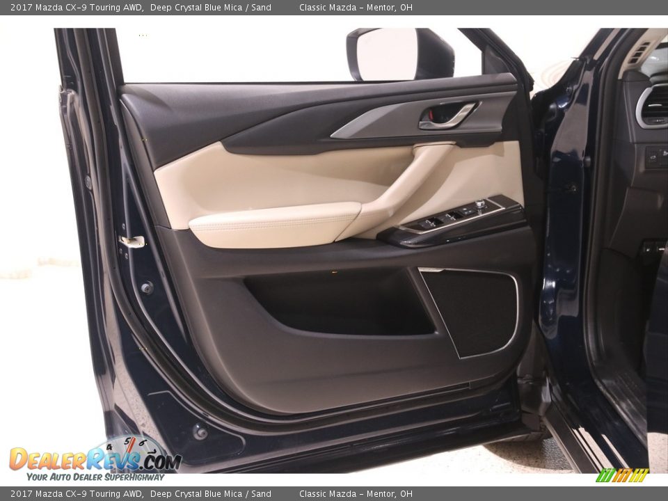 2017 Mazda CX-9 Touring AWD Deep Crystal Blue Mica / Sand Photo #4