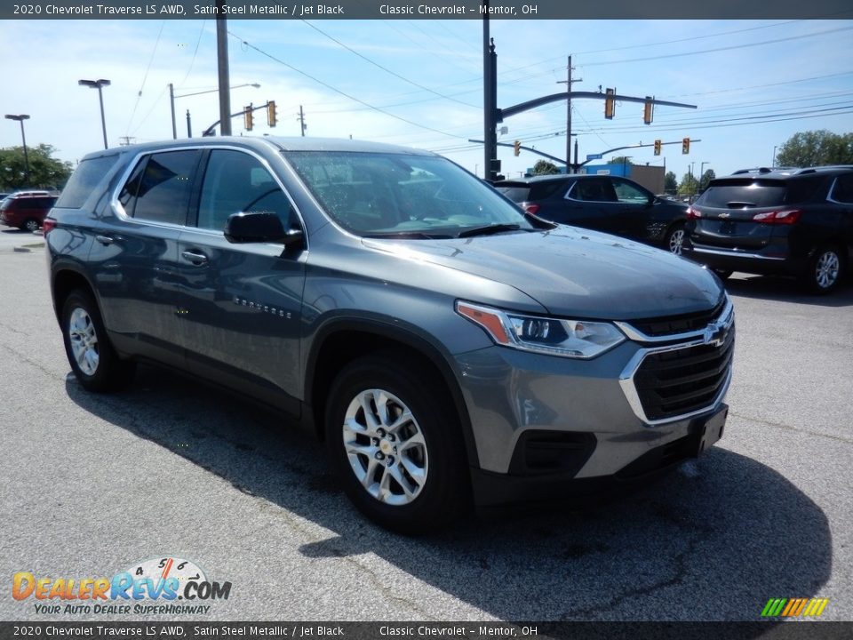 2020 Chevrolet Traverse LS AWD Satin Steel Metallic / Jet Black Photo #3