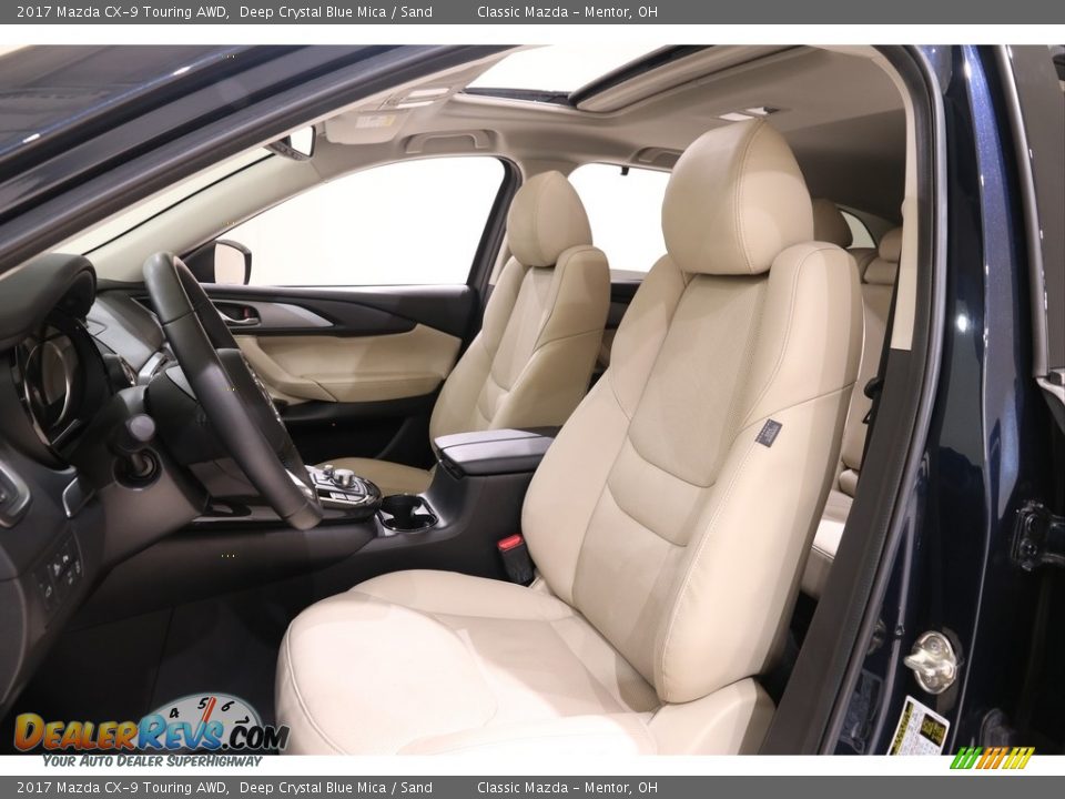 2017 Mazda CX-9 Touring AWD Deep Crystal Blue Mica / Sand Photo #5