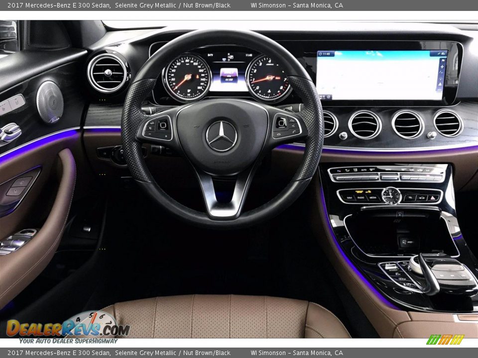 2017 Mercedes-Benz E 300 Sedan Selenite Grey Metallic / Nut Brown/Black Photo #4