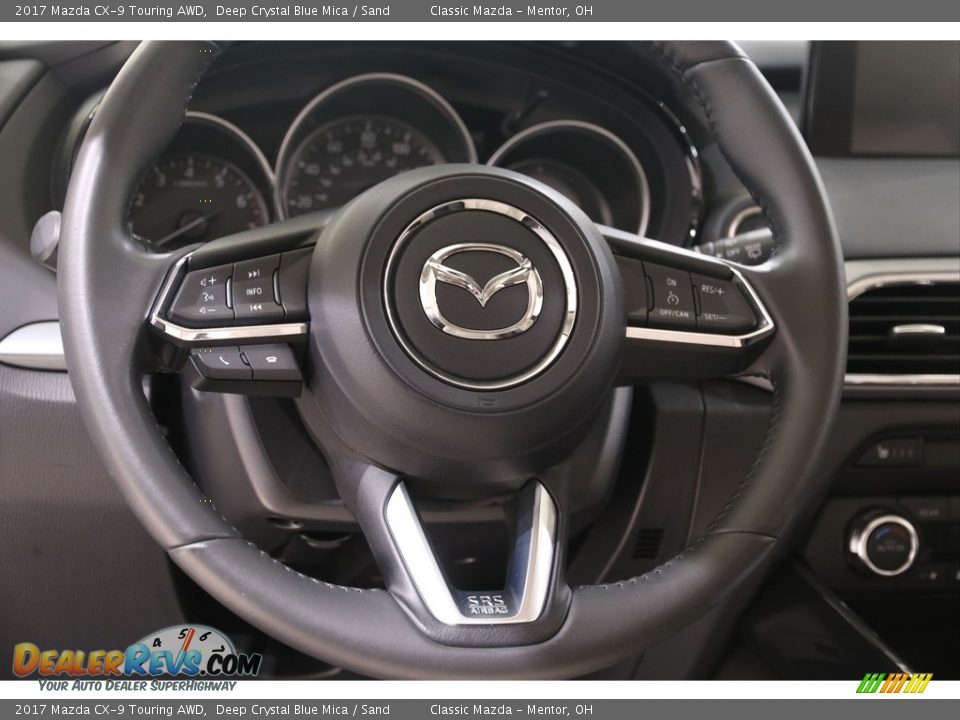 2017 Mazda CX-9 Touring AWD Deep Crystal Blue Mica / Sand Photo #7