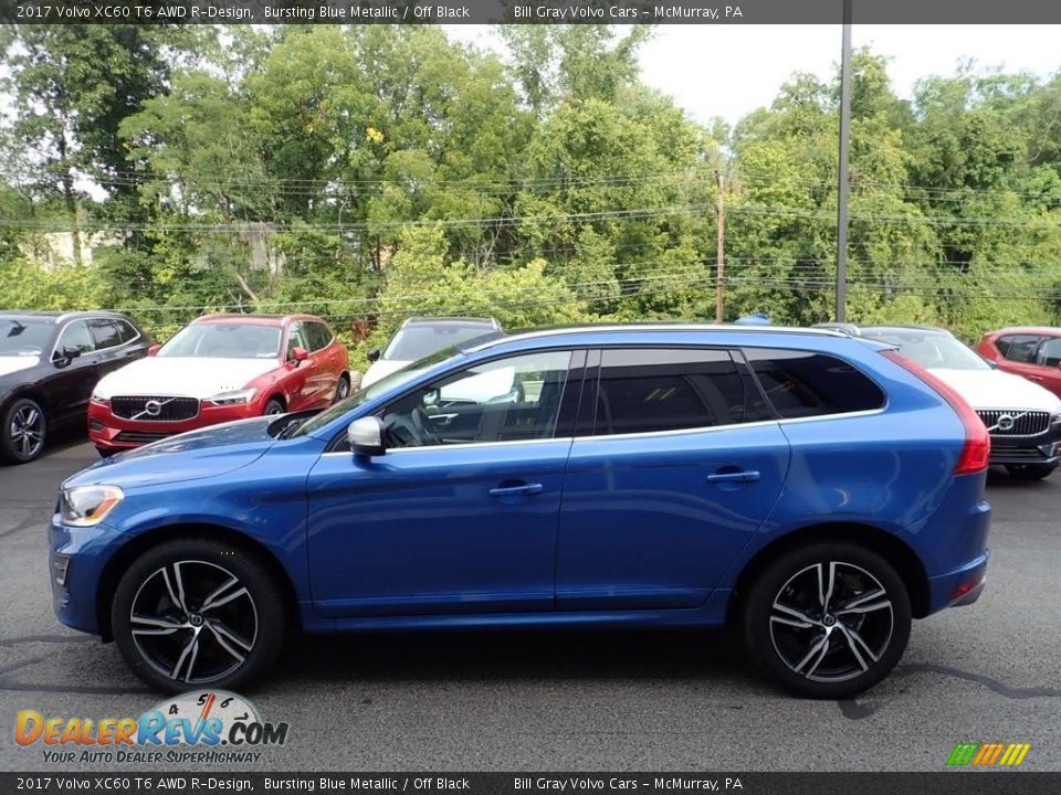 2017 Volvo XC60 T6 AWD R-Design Bursting Blue Metallic / Off Black Photo #7