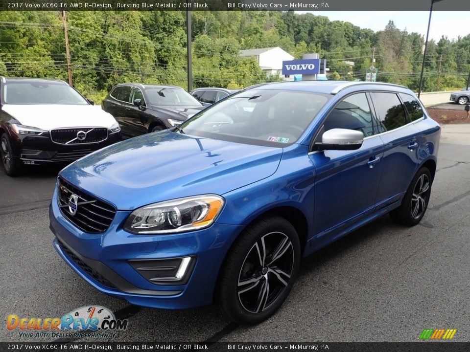 2017 Volvo XC60 T6 AWD R-Design Bursting Blue Metallic / Off Black Photo #8