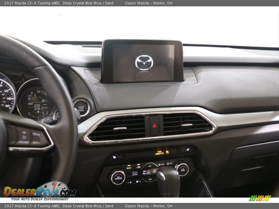 2017 Mazda CX-9 Touring AWD Deep Crystal Blue Mica / Sand Photo #9