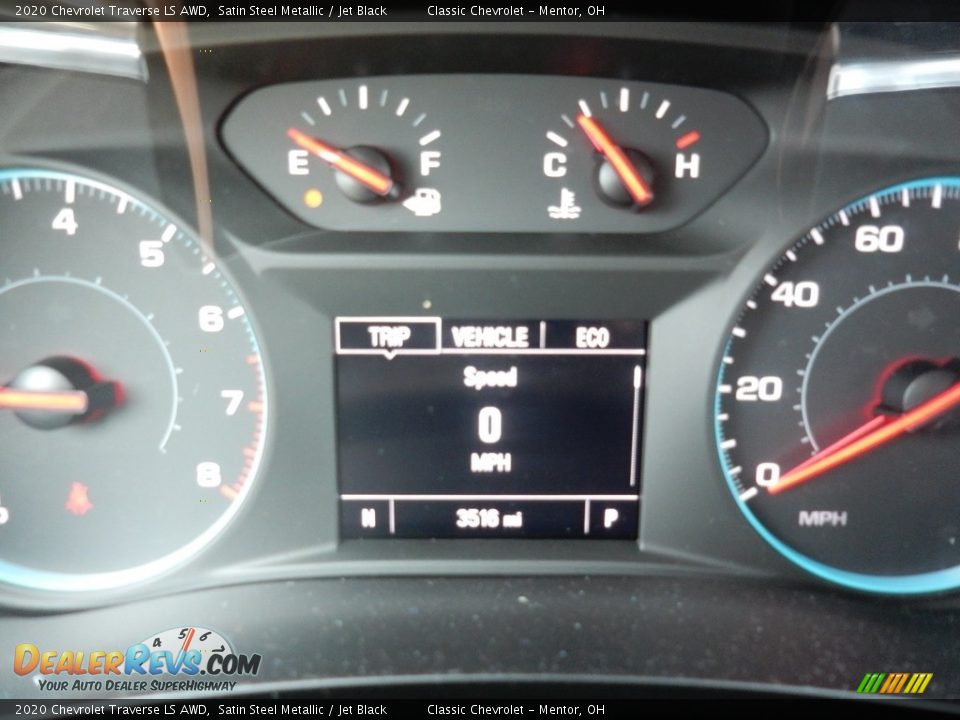 2020 Chevrolet Traverse LS AWD Satin Steel Metallic / Jet Black Photo #7