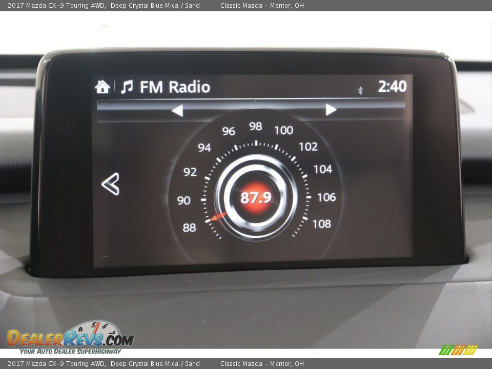 2017 Mazda CX-9 Touring AWD Deep Crystal Blue Mica / Sand Photo #10