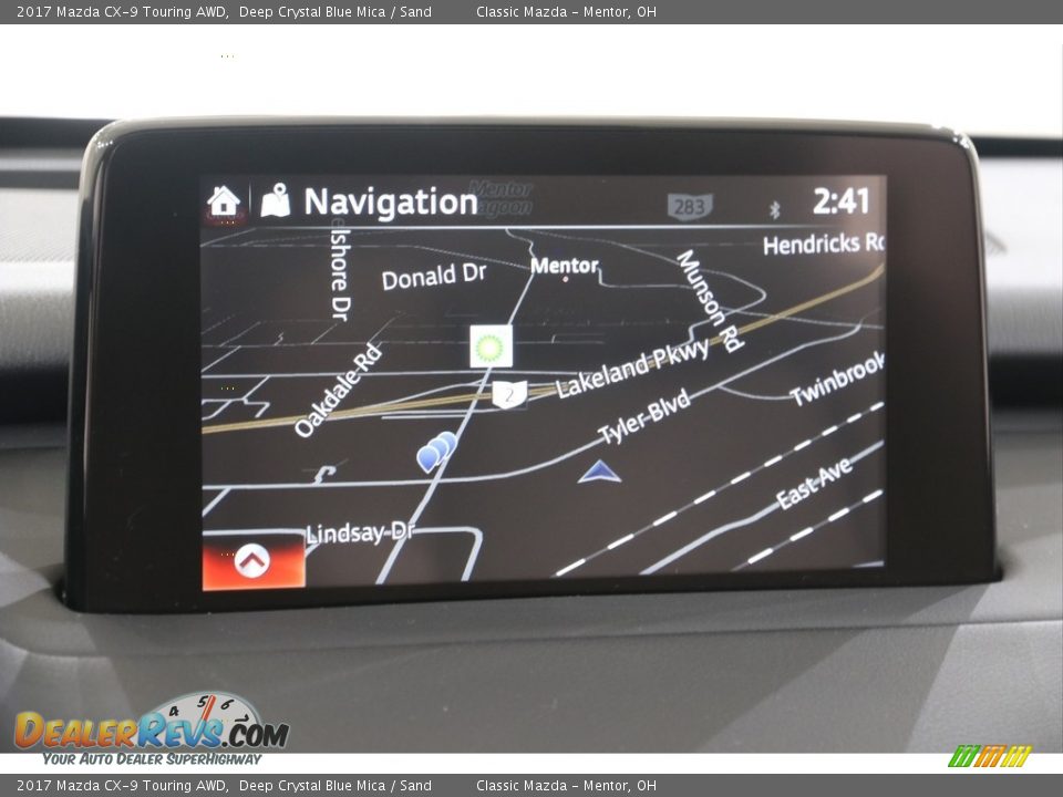 2017 Mazda CX-9 Touring AWD Deep Crystal Blue Mica / Sand Photo #12