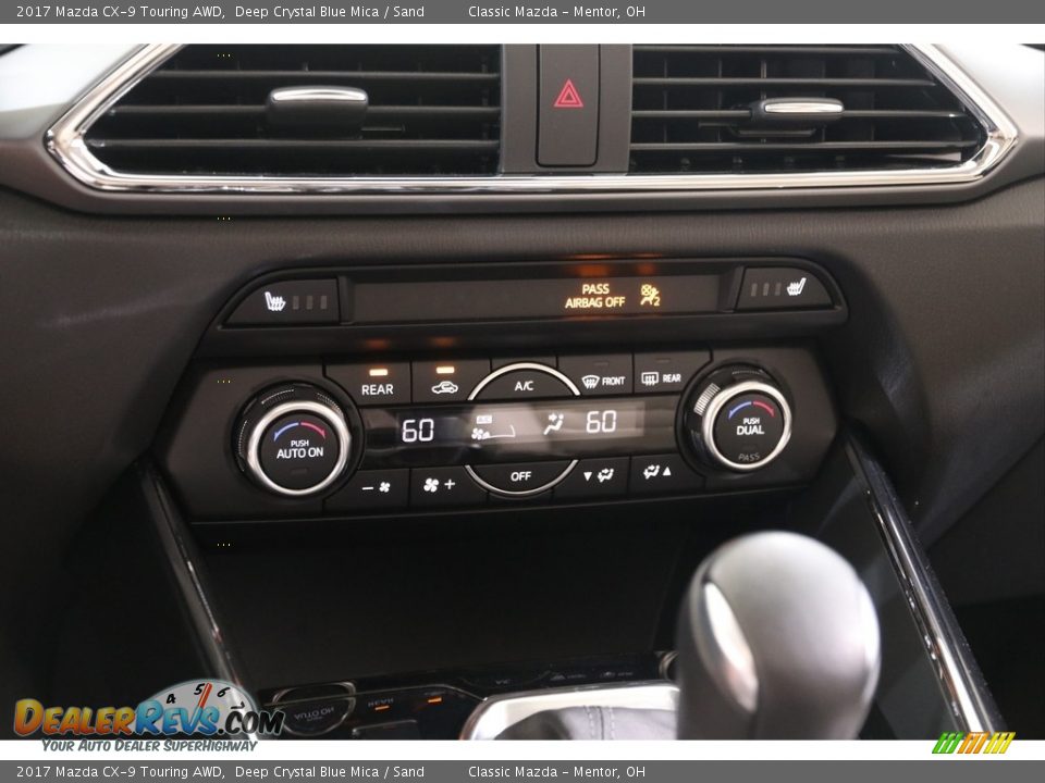 2017 Mazda CX-9 Touring AWD Deep Crystal Blue Mica / Sand Photo #13