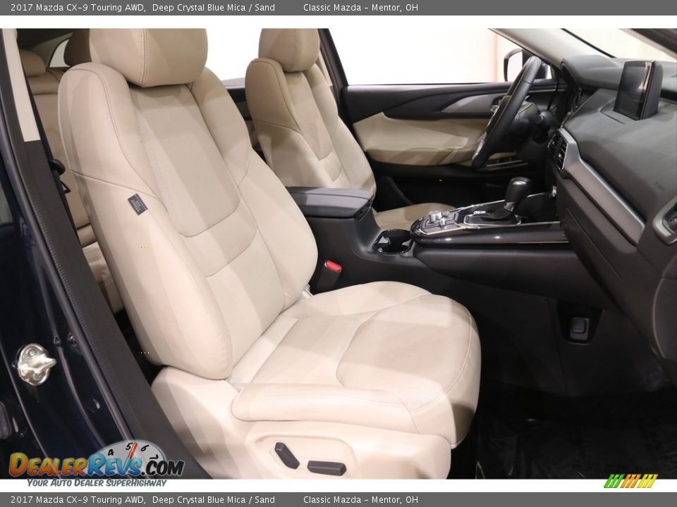 2017 Mazda CX-9 Touring AWD Deep Crystal Blue Mica / Sand Photo #15
