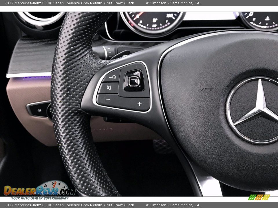 2017 Mercedes-Benz E 300 Sedan Selenite Grey Metallic / Nut Brown/Black Photo #18