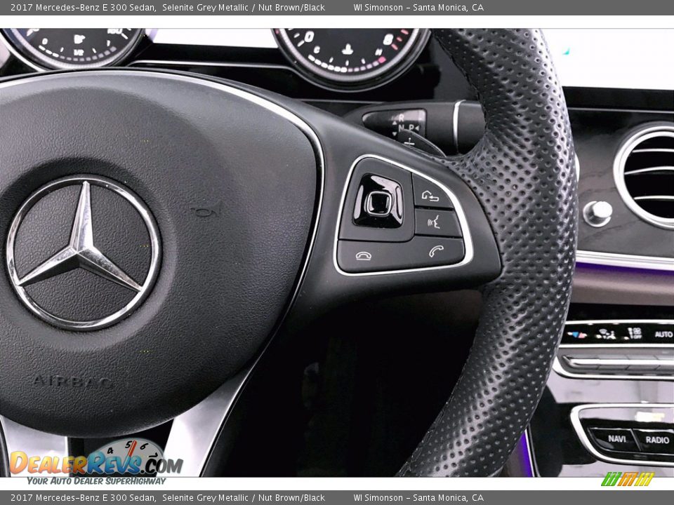 2017 Mercedes-Benz E 300 Sedan Selenite Grey Metallic / Nut Brown/Black Photo #19