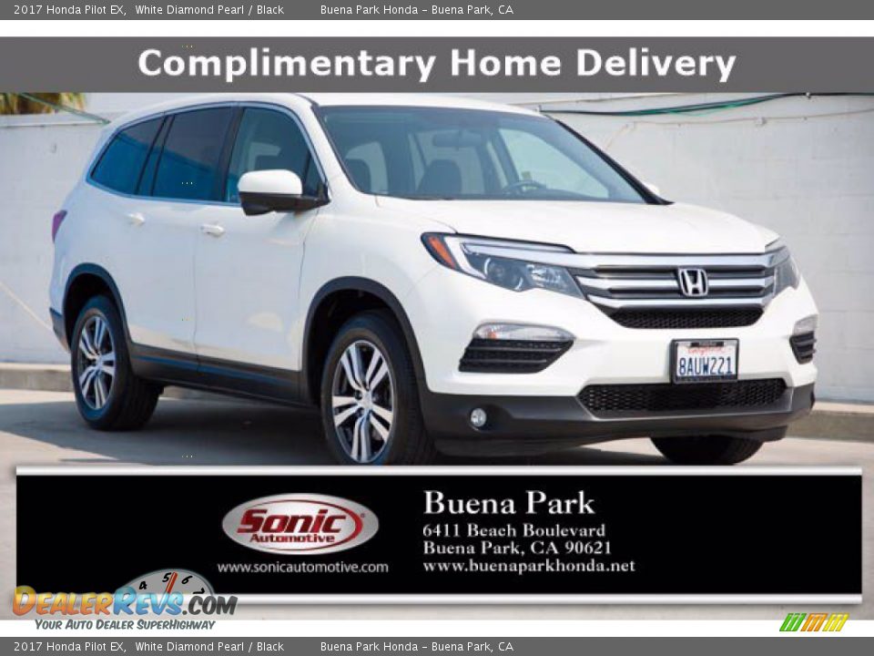 2017 Honda Pilot EX White Diamond Pearl / Black Photo #1