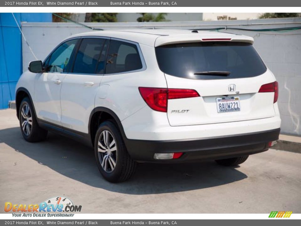 2017 Honda Pilot EX White Diamond Pearl / Black Photo #2