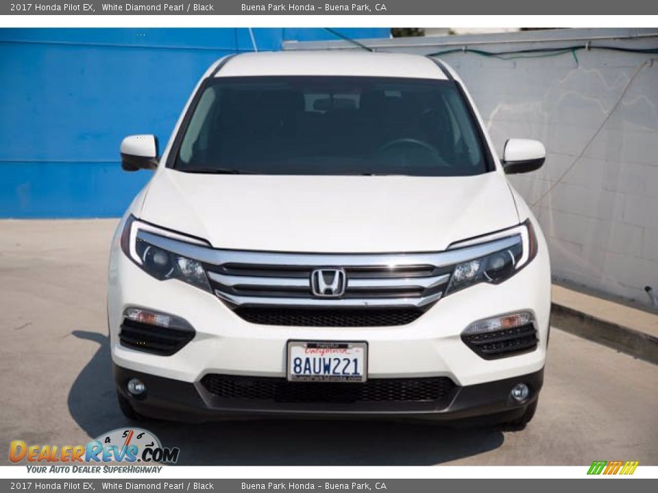 2017 Honda Pilot EX White Diamond Pearl / Black Photo #7