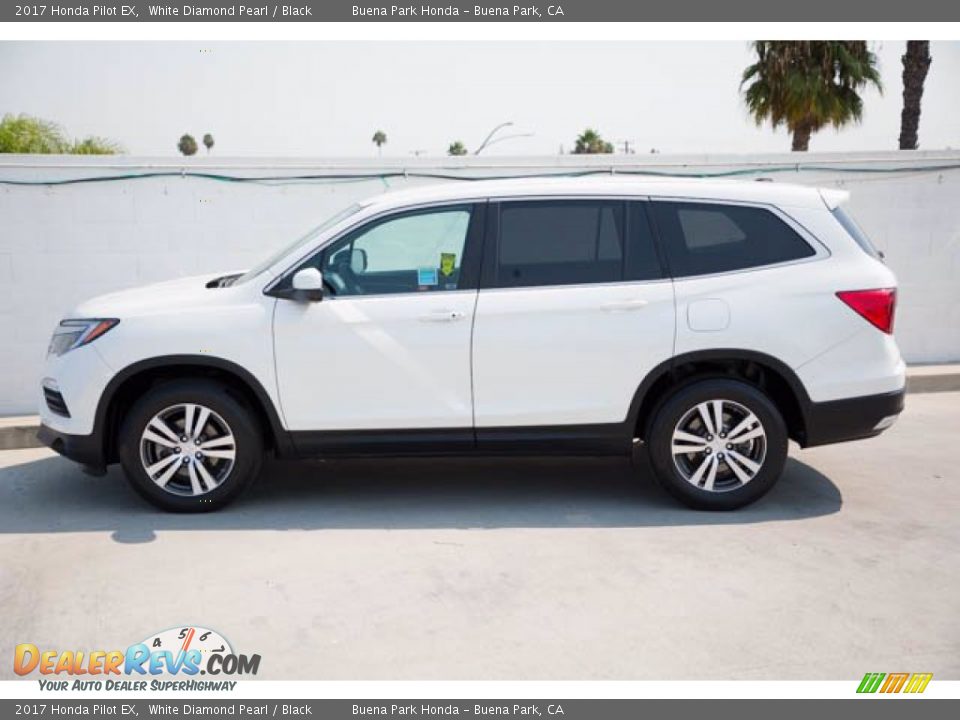 2017 Honda Pilot EX White Diamond Pearl / Black Photo #8