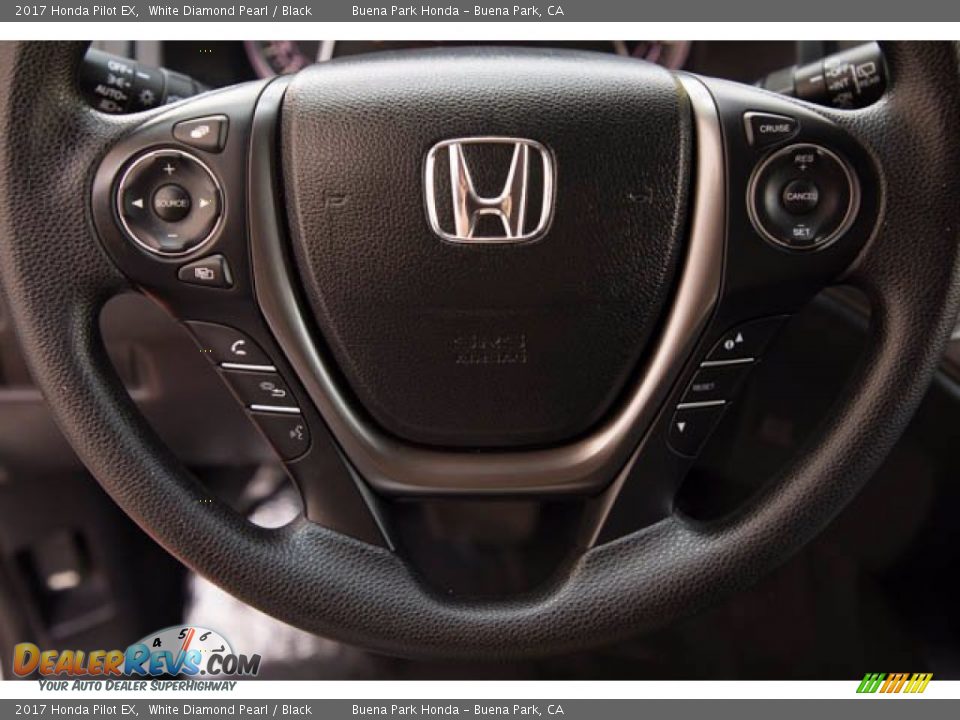 2017 Honda Pilot EX White Diamond Pearl / Black Photo #13