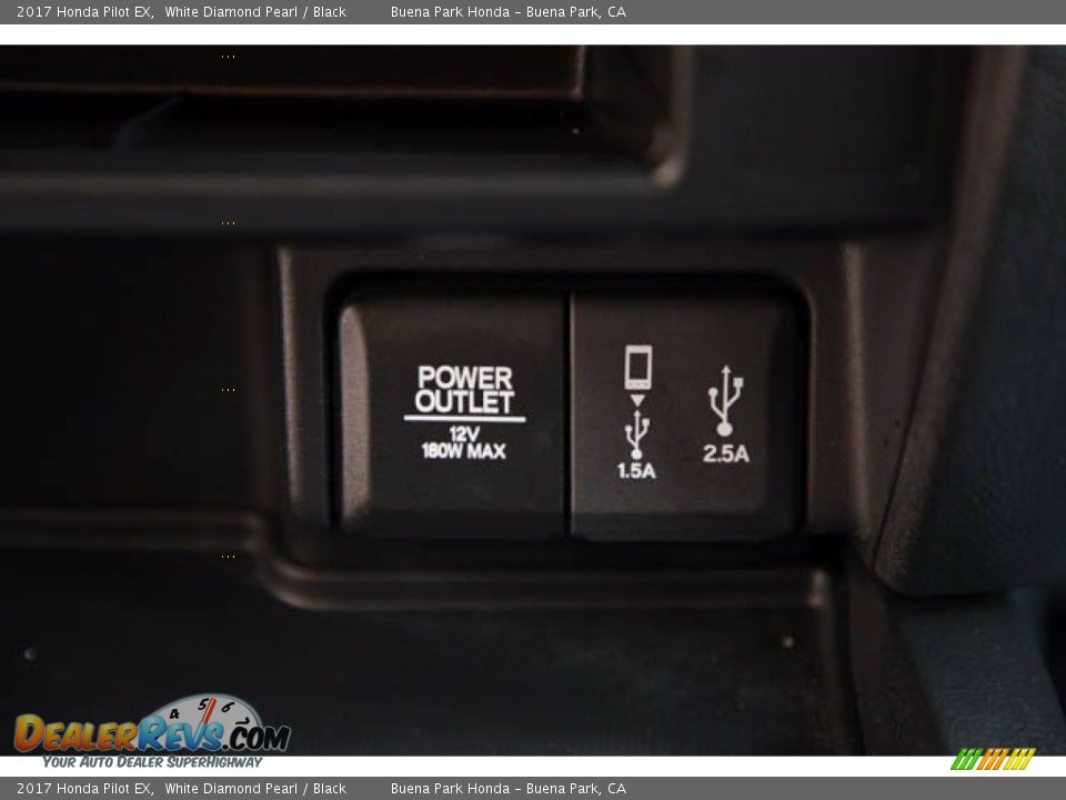 2017 Honda Pilot EX White Diamond Pearl / Black Photo #15