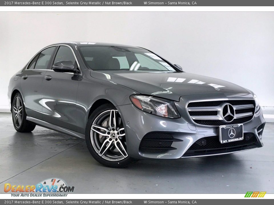 2017 Mercedes-Benz E 300 Sedan Selenite Grey Metallic / Nut Brown/Black Photo #34