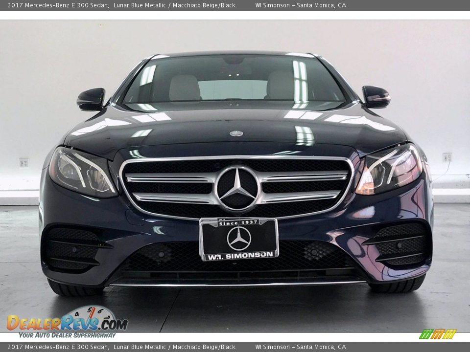 2017 Mercedes-Benz E 300 Sedan Lunar Blue Metallic / Macchiato Beige/Black Photo #2
