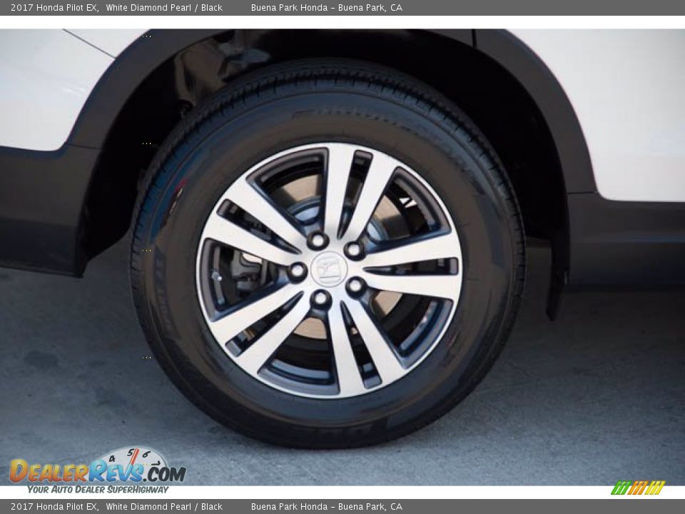 2017 Honda Pilot EX White Diamond Pearl / Black Photo #35