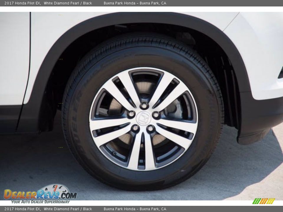 2017 Honda Pilot EX White Diamond Pearl / Black Photo #36