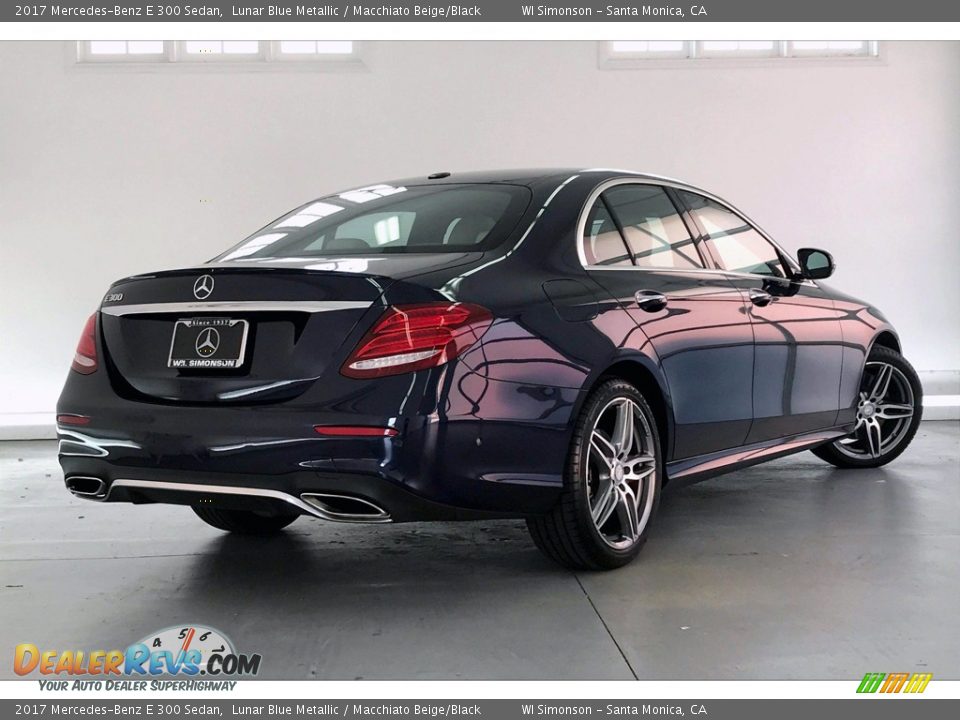 2017 Mercedes-Benz E 300 Sedan Lunar Blue Metallic / Macchiato Beige/Black Photo #15