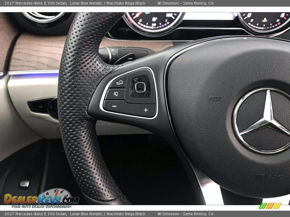 2017 Mercedes-Benz E 300 Sedan Lunar Blue Metallic / Macchiato Beige/Black Photo #16