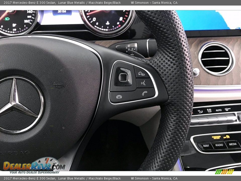 2017 Mercedes-Benz E 300 Sedan Lunar Blue Metallic / Macchiato Beige/Black Photo #17