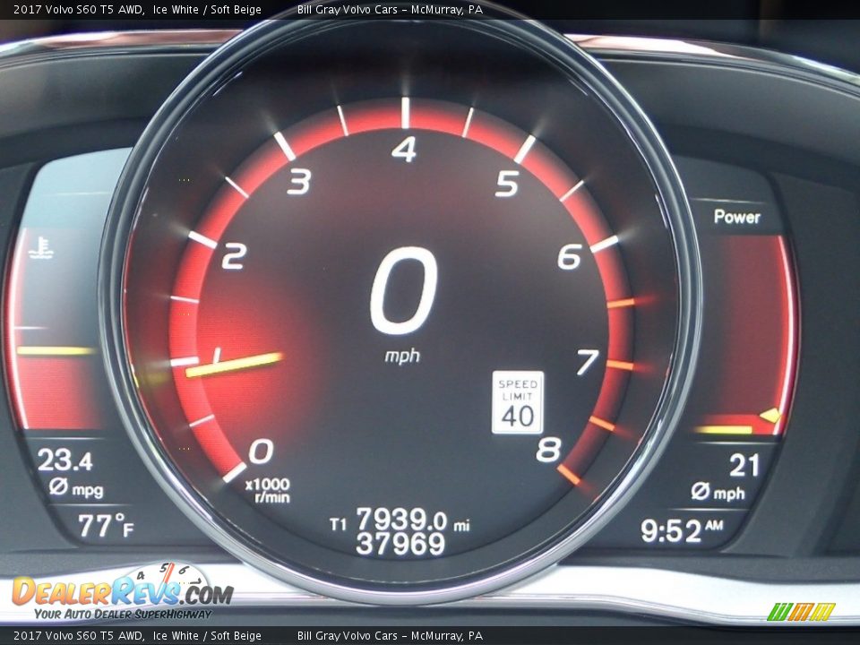 2017 Volvo S60 T5 AWD Gauges Photo #24