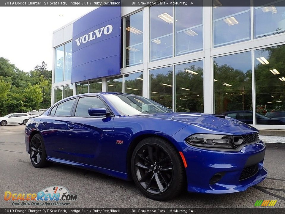 2019 Dodge Charger R/T Scat Pack Indigo Blue / Ruby Red/Black Photo #1