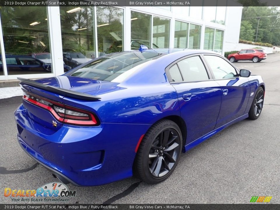 2019 Dodge Charger R/T Scat Pack Indigo Blue / Ruby Red/Black Photo #3