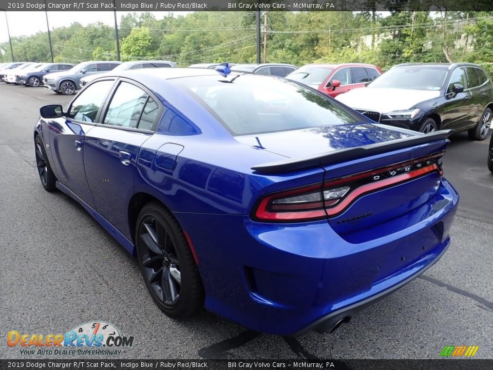 2019 Dodge Charger R/T Scat Pack Indigo Blue / Ruby Red/Black Photo #6