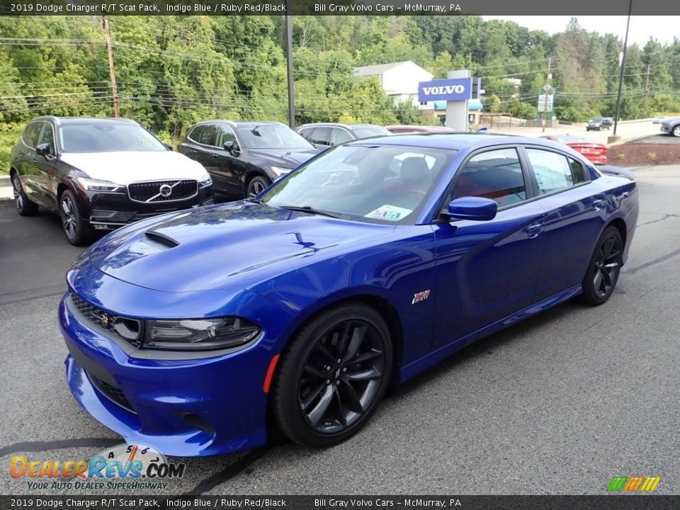 2019 Dodge Charger R/T Scat Pack Indigo Blue / Ruby Red/Black Photo #8