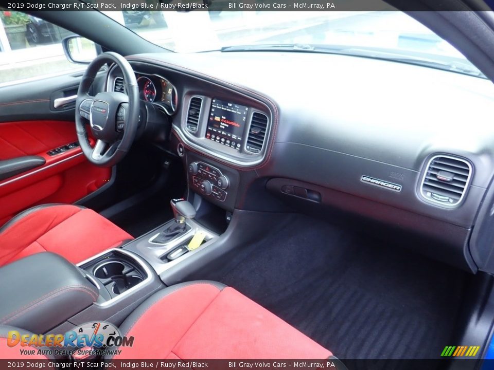 2019 Dodge Charger R/T Scat Pack Indigo Blue / Ruby Red/Black Photo #12