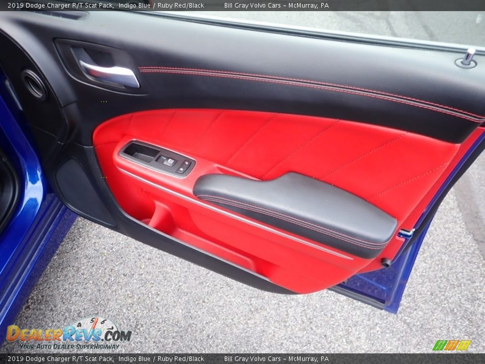 2019 Dodge Charger R/T Scat Pack Indigo Blue / Ruby Red/Black Photo #13