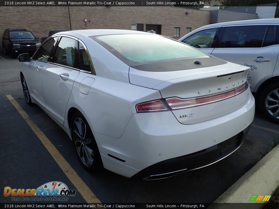 2018 Lincoln MKZ Select AWD White Platinum Metallic Tri-Coat / Cappuccino Photo #2