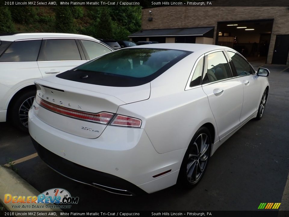 2018 Lincoln MKZ Select AWD White Platinum Metallic Tri-Coat / Cappuccino Photo #4