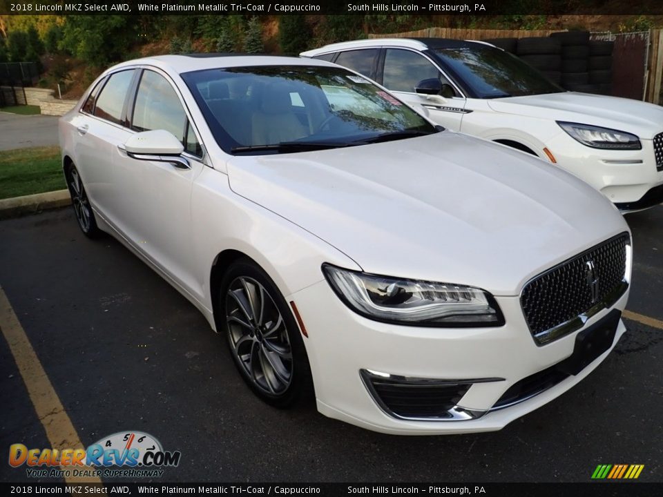 2018 Lincoln MKZ Select AWD White Platinum Metallic Tri-Coat / Cappuccino Photo #5