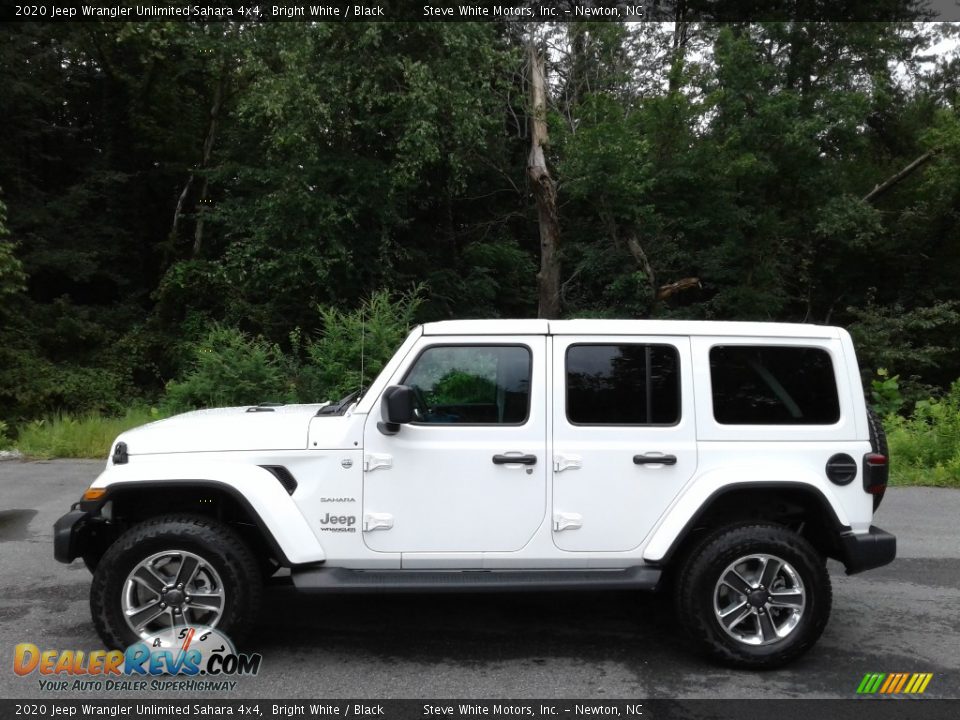 2020 Jeep Wrangler Unlimited Sahara 4x4 Bright White / Black Photo #1
