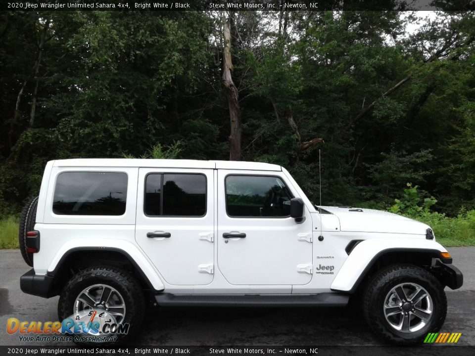 2020 Jeep Wrangler Unlimited Sahara 4x4 Bright White / Black Photo #5