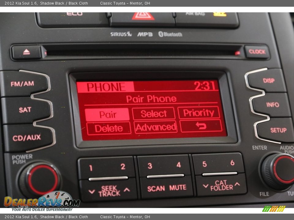 2012 Kia Soul 1.6 Shadow Black / Black Cloth Photo #9