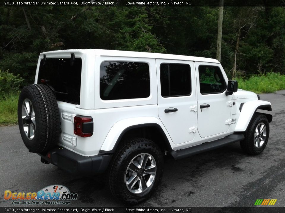 2020 Jeep Wrangler Unlimited Sahara 4x4 Bright White / Black Photo #6