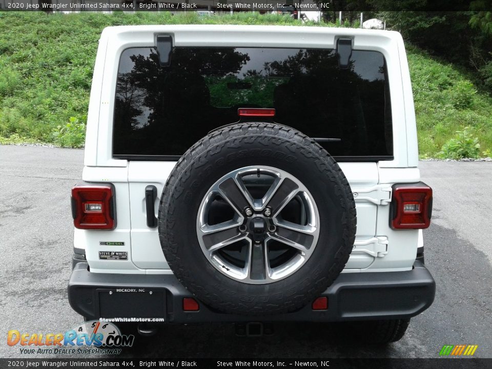 2020 Jeep Wrangler Unlimited Sahara 4x4 Bright White / Black Photo #7