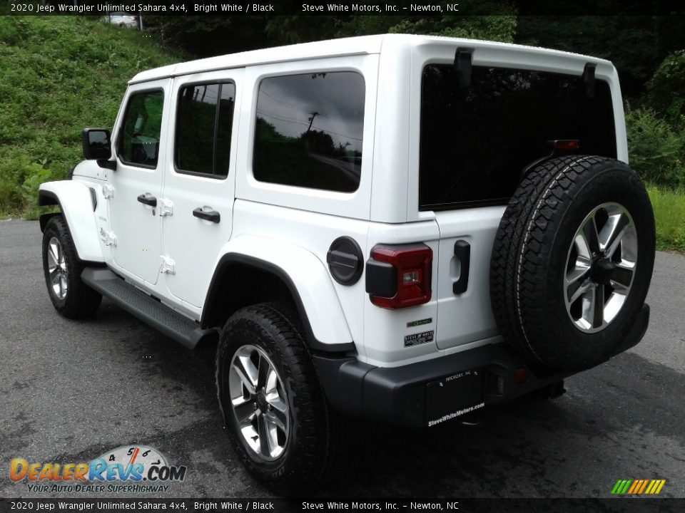 2020 Jeep Wrangler Unlimited Sahara 4x4 Bright White / Black Photo #8
