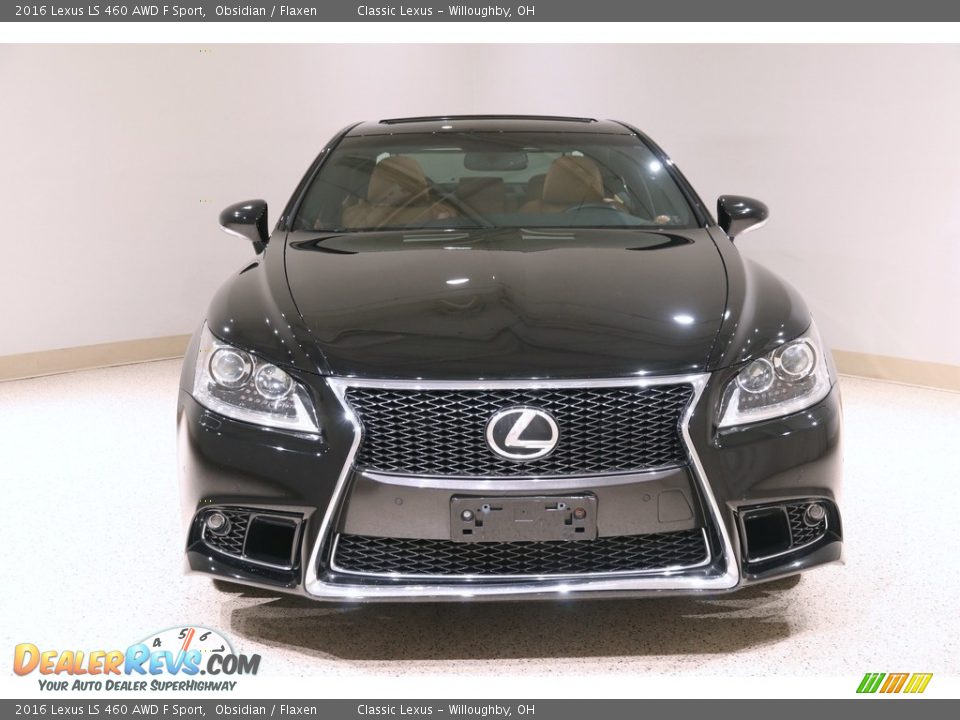 2016 Lexus LS 460 AWD F Sport Obsidian / Flaxen Photo #2