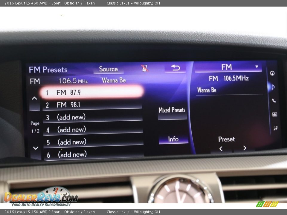 Audio System of 2016 Lexus LS 460 AWD F Sport Photo #12