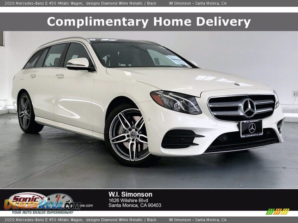 2020 Mercedes-Benz E 450 4Matic Wagon designo Diamond White Metallic / Black Photo #1