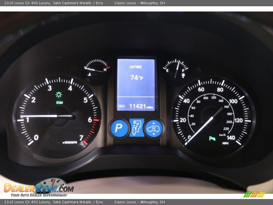 2016 Lexus GX 460 Luxury Gauges Photo #8